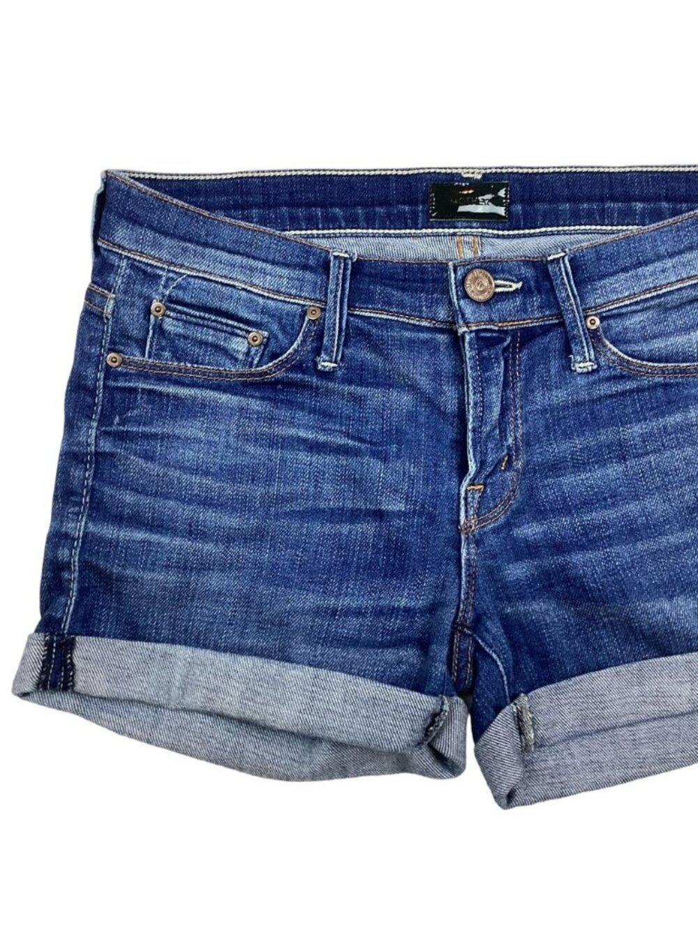 Mother Short Short Cuffed Short Blue 24 "Cry of the Peacock" - Picture 6 of 12
